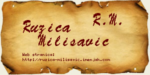 Ružica Milisavić vizit kartica